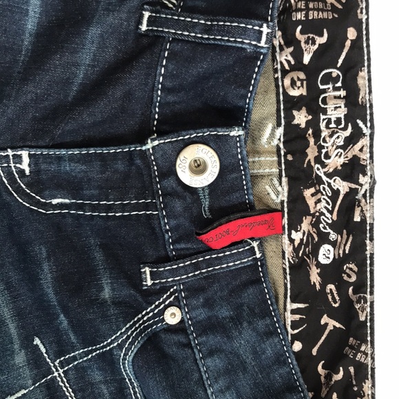 Guess jeans 1981. Daredevil boot cut denim with grommets. - Picture 10 of 10